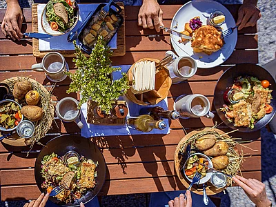 Appartement Liebe Heimat - Restaurant Gastgarten