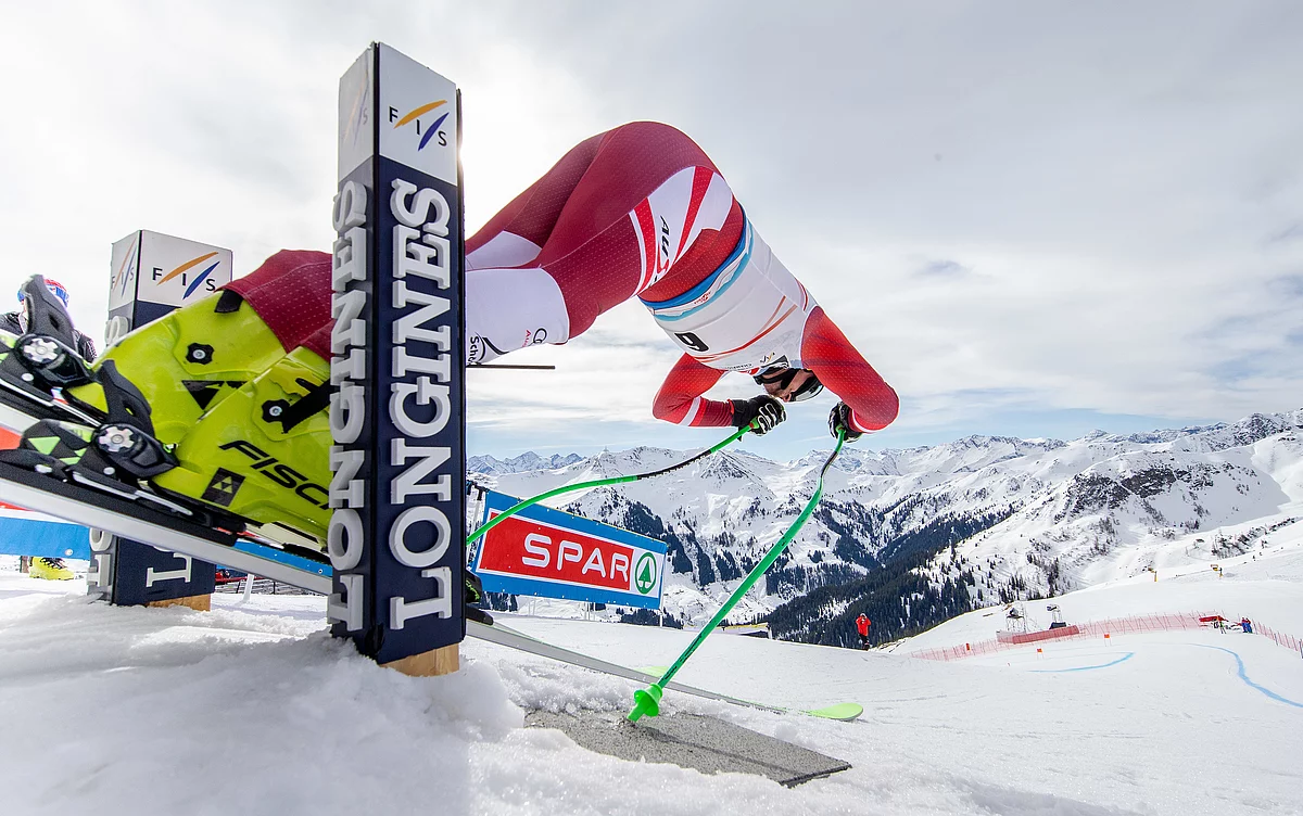 SAALBACH,AUSTRIA,03.MAR.21 - ALPINE SKIING - FIS World Cup, downhill, training, men. Image shows Max Franz (AUT). Photo: GEPA pictures/ Harald Steiner